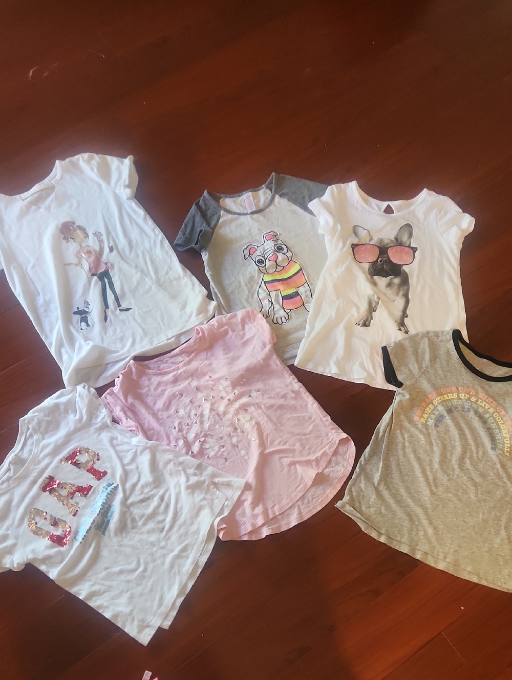 Girls' Mixed Graphic Tee Bundle - All Size 10
